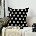 thumbnail image 3 of Sm:)e Black Ghost Halloween Pillow Covers 18x18 Inch Set of 2, Cushion Covers for Sofa Home Decor, 3 of 6