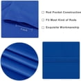 thumbnail image 4 of Bxaolu Blackout Curtains – Thermal Insulated, Noise Reducing Bedroom and Living Room Curtains, W 38x L 63 Inch, Rod Pocket Curtain, 1 Panel, Blue, 4 of 7