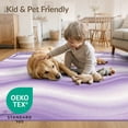thumbnail image 4 of ODIKA 9'x12' Washable Area Rug Non-Shedding, Easy Care Abstract Tie Gradient Flow Gothic Horizontal Band Purple for Master Suite, California King, Under Bed, 4 of 7