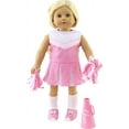 thumbnail image 2 of Pink Cheerleader Uniform with Shoes and Accessories 6PCS Outfit for 18-Inch Dolls, 2 of 4