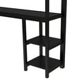 thumbnail image 5 of YIYADO Queen Over Twin XL Metal Bunk Bed with Desk & Shelves, Multi-Functional Loft Bed Converts to Sofa with LED Lights & USB Ports, 5 of 7