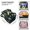 thumbnail image 3 of Crocodile Double Layered Insulated Refrigerated Lunch Bag with Two Compartments, Large Capacity, Hand Carry - 7.1x11.4x16.1 Inches, 3 of 6