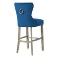 thumbnail image 5 of WestinTrends Wordford 29" Tufted Velvet Bar Stool, Antique Gray/ Royal Blue, 5 of 7