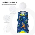 thumbnail image 6 of Gaeub Dinosaur In Space Men's Mesh Basketball Jersey, Quick-Drying Sleeveless Top S-4XL, Loose Muscle Tank Top -4X-Large, 6 of 9