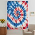 thumbnail image 2 of Blue Red American Flag Sheer Curtains 54 Inches Long, Abstract Art USA Tie-dye Light Filering Curtains, Breathable Simi Curtain Privacy Drapes for Kitchen Bathroom Lightweight Small Window Treatment, 2 of 9