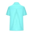 thumbnail image 5 of Popular Picks, Women's Fashion Solid Button Shirt, Female V-neck Loose T-shirt Blouse, Comfortable, Stylish for Everyday Wear and Casual Outings | Sopatenor, Green 5XL, 5 of 6