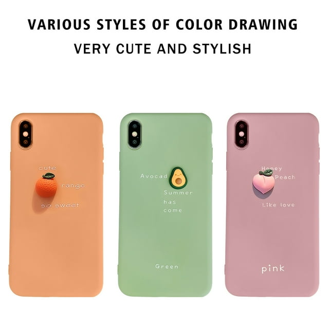 Étui de Téléphone Portable Fruit 3D TPU Protection Antichoc, Remplacement de Protection pour iPhone 12 Pro Max, Pêche