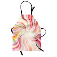thumbnail image 1 of Pastel Apron Abstract Sunburst Design Wavy Lines Sixties Seventies Style Psychedelic Retro Rays, Unisex Kitchen Bib Apron with Adjustable Neck for Cooking Baking Gardening, Multicolor, by Ambesonne, 1 of 3
