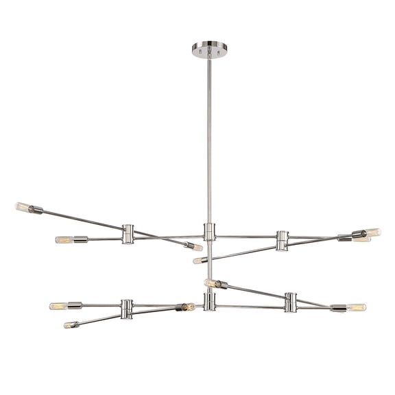 Lyrique 12-Light Chandelier in Polished Nickel