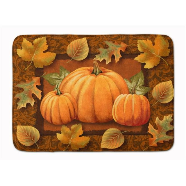 Tapis en Mousse à Mémoire de Forme Lavable en Machine Citrouilles & Feuilles d'Automne