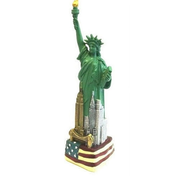 6 Inch Statue of Liberty Replica NYC Skyline American Flag Special Edition Statues