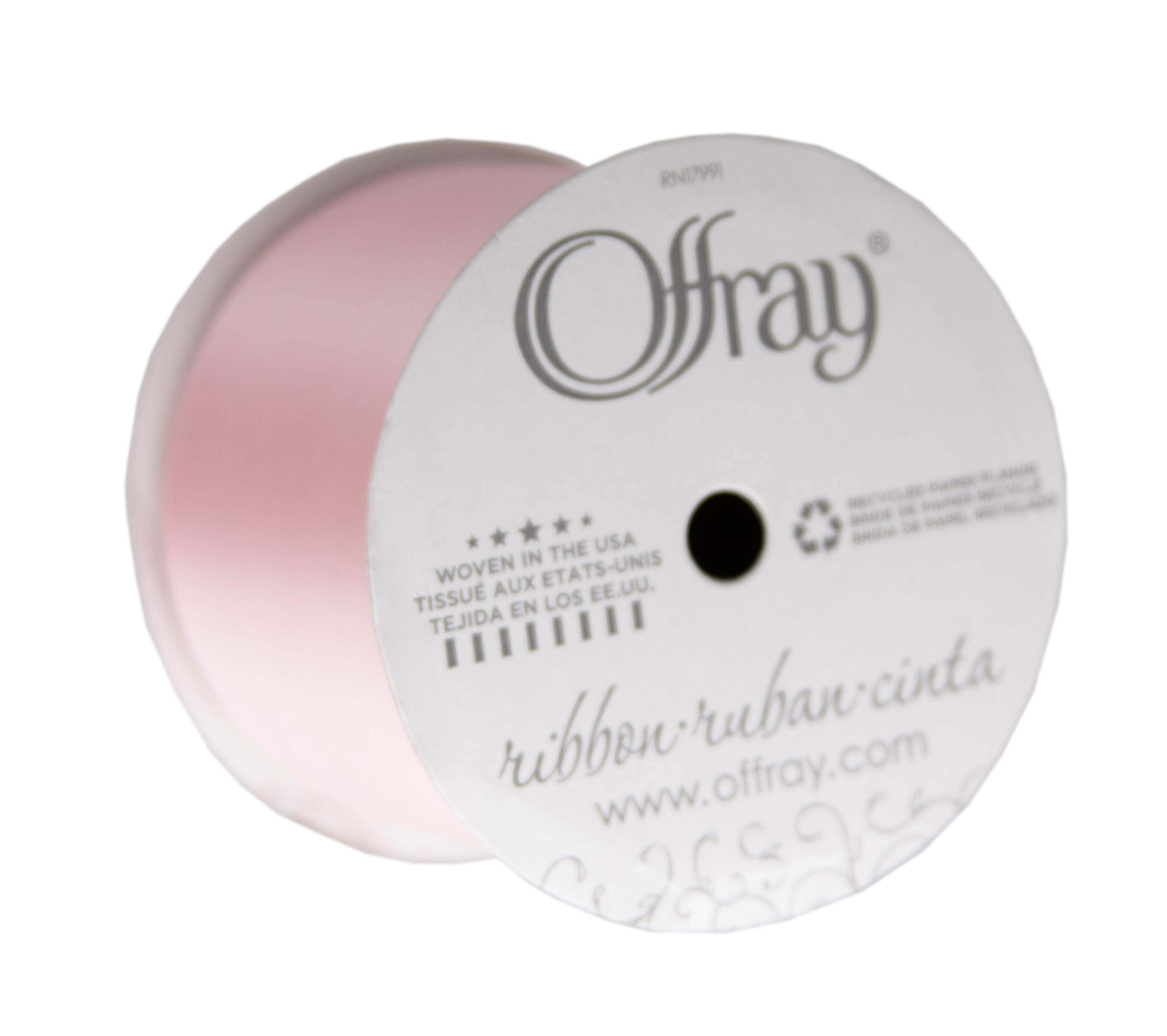 Offray Ribbon, Carnation Pink 2 1/4 inch Single Face Satin Polyester Ribbon for Sewing, Crafts, and Gifting, 9 feet, 1 Each
