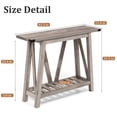 thumbnail image 7 of Pellebant Entryway Table Wood Console Table with Shelves Farmhouse Sofa Table,Grey Wash, 7 of 7