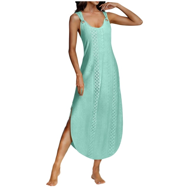 Vestido Largo de Manga Larga para las Mujeres Color Sólido Cuello Redondo Suelto Medio Ternera Vestido de Noche, Vestido Casual de Manga Larga para las Mujeres