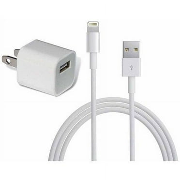 USB Wall Charger Adapter and Lightning USB Cable Charger 5 5s 6 6s 7 8 Plus X XS 1m/3FT