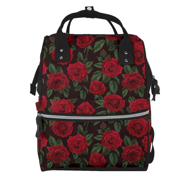 Easygdp Rose para Bolsa de Bebé de Gran Capacidad con Múltiples Bolsillos, Bolsa de Pañales para Padres, Bolsa de Viaje Organizada y Elegante