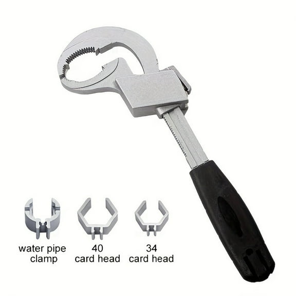 Multi-size adjustable wrench - universal sink wrench bathroom wrench faucet fixing and pipe repair