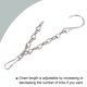 thumbnail image 3 of Cadena de iluminación extensible Uxcell de 24cm con gancho en S, cadenas colgantes tono plateado, paquete de 2, 3 of 6