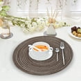 thumbnail image 5 of Clearance! Fanshiluo 4-Piece Round Woven Placemats,15-Inch,Kitchen Table Runners Adaptable To Plates,Bowl Mats,Cups,And Other Insulated Placemats, 5 of 7