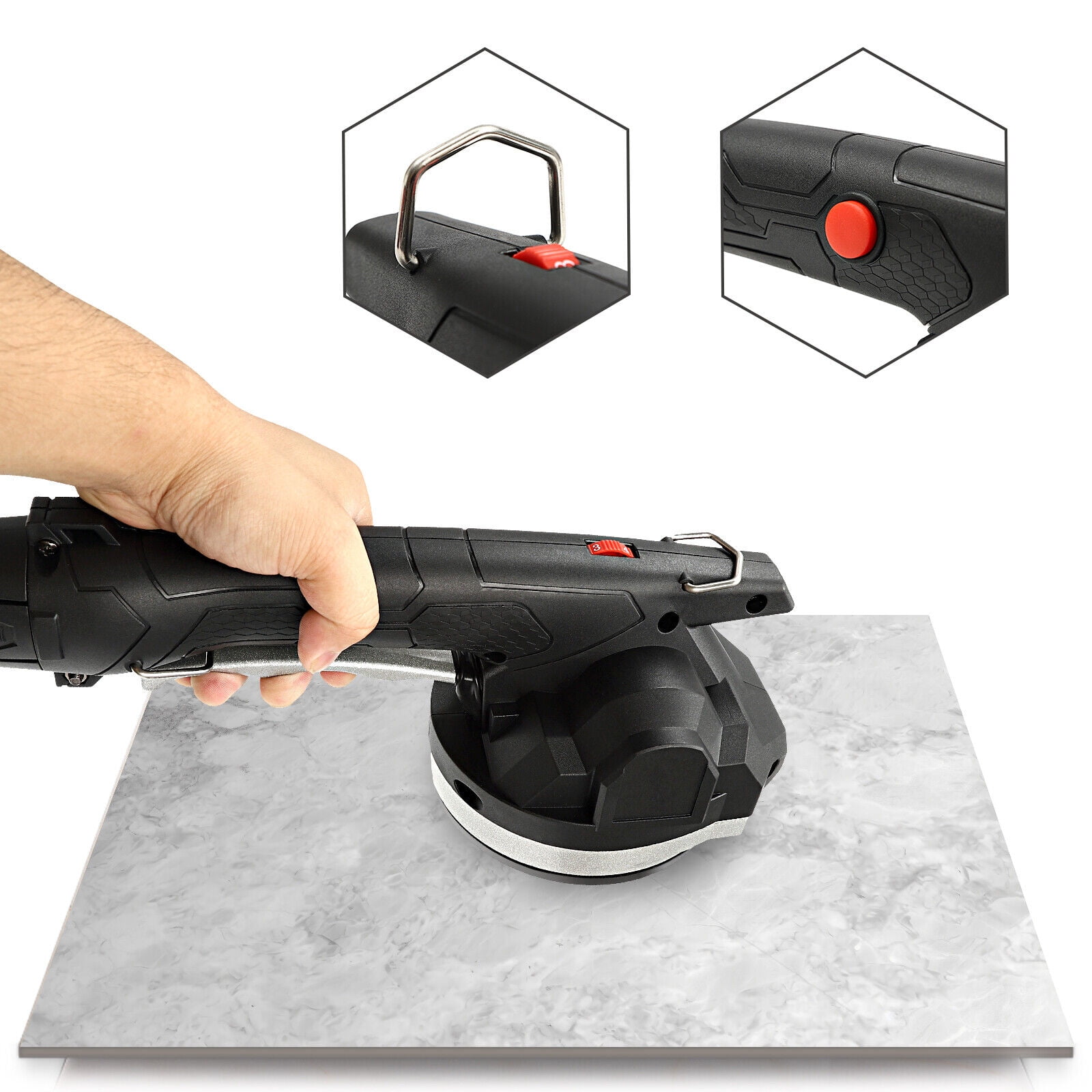 Professional Tile Tiling Leveling Tool Machine Vibrator Suction Cup  Adjustable Black 10000r/min - Walmart.com