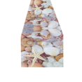 thumbnail image 2 of MYPOP Summer Seashell Starfish Coral Long Table Runner 16x72 incheses, Ocean Sea Beach Rectangle Tablecloth Placemat for Office Kitchen Dining Wedding Party Home Decor, 2 of 6