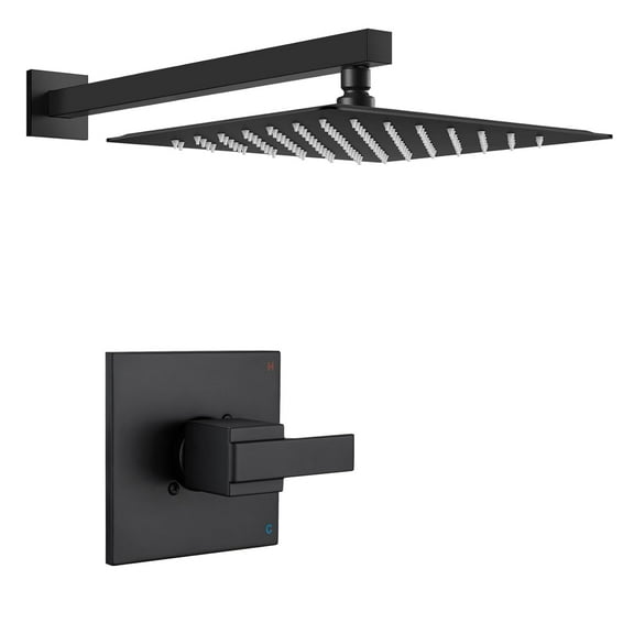 Replacement 12" Rainfall Shower Faucet Tub Trim Kit for Delta 13/14 Series (Valve& Catridge Not Inclued) (Without Tub Spout, Matte Black)