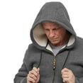 thumbnail image 4 of Magnum Men's Fleece Lined Full Zip Hoodie, Gray, Size Large, 4 of 4