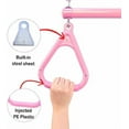 thumbnail image 3 of 18" Pink Trapeze Swing Bar Rings 48" Heavy Duty Plastic Coated Chains Swing Set Accessories, 3 of 7
