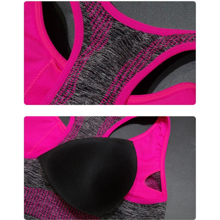 Hunpta Women Seamless Sports Bra High Impact Pocket Yoga Bra Zero-binding  Underwear