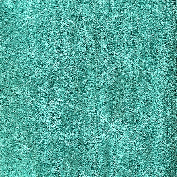 Ahgly Company Machine Washable Indoor Square Oriental Turquoise Blue Industrial Area Rugs, 4' Square