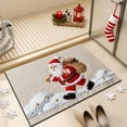 thumbnail image 2 of Christmas Rug Winter Santa Claus Floor Mat 40x60cm for Bedroom Kitchen Bathroom Entryway Rugs Low Pile for Entrance Festive Home Decor (D), 2 of 6