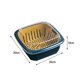 thumbnail image 5 of Caja de almacenamiento versátil Yuarrent para frutas y artículos pequeños ABS portátil azul, 5 of 6