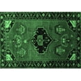 thumbnail image 1 of Ahgly Company Machine Washable Indoor Rectangle Persian Emerald Green Traditional Area Rugs, 7' x 9', 1 of 4
