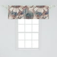 thumbnail image 2 of Vintage Flower Window Valance, Grunge Weathered Effect Sunflower Nostalgic Garden Seafoam Details, Curtain Valance for Kitchen Bedroom with Rod Pocket, 54" X 18", Slate Blue Pale Rust, by Ambesonne, 2 of 2