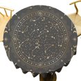 thumbnail image 3 of Golden Galaxy Table Cloth, Magical Outline Celestial Zodiac Constellation Round Tablecloth for Home Dining Kitchen Wedding Parties 60x60nch, 3 of 6