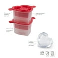 thumbnail image 5 of Tovolo Silicone Ice Mold Set, Faceted Diamond and Heart Large Ice Molds for Cocktail Drinks, 4 Pack, 5 of 9