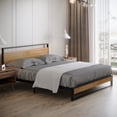 thumbnail image 4 of Bonsoir Metal Full Size Platform Bed Frame with Wood Headboard/Footboard, 4 of 9