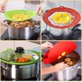 thumbnail image 5 of 2Pcs Silicone Pan Lid 10"&11.5" Splatter Guard Pots Boil Over Safeguard Multi-Function Kitchen Tool(Green,Red), 5 of 5
