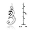 thumbnail image 4 of Trendy .925 Sterling Silver Number 3 Pendant, 4 of 4