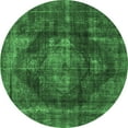 thumbnail image 1 of Ahgly Company Indoor Round Oriental Emerald Green Industrial Area Rugs, 5' Round, 1 of 4
