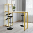 thumbnail image 3 of Merrick Lane Waterproof/Storage Pub Table, Gold, 3 of 13