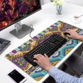 thumbnail image 2 of Long Mouse Pads for Desk,Yellow Geometric Boho Pattern Desk Mats on Top Of Desks, Desk Mouse Pad Extra Large with 3mm Non-Slip Base and Stitched Edge for Gaming,Office,Work,Home 31.5"x15.7", 2 of 6