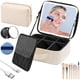 thumbnail image 1 of Cosmetiquera para Maquillaje, Estuche de Maquillaje con Espejo LED Desmontable, Puff para Polvo,Neceser Pequeño de Maquillaje,Juego de Brochas de Maquillaje,Cosmetiquera de Viaje, Bolso Portátil, 1 of 8