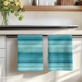 thumbnail image 7 of Teal Turquoise Aqua Ombre Kitchen Towels Set of 4, Contemporary Abstract Lines Absorbent Dish Towels for Kitchen, Microfiber Hand Towel, Quick Drying Tea Towel for Cleaning Decorative Dishcloths, 7 of 7