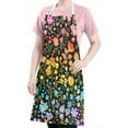 thumbnail image 5 of Dark Pioneer Flower Pattern Apron-Garden Aprons for Women with Pockets-Cotton Linen Waterproof Kitchen Cooking Gardening Aprons Adjustable for Kitchen,Cooking,BBQ and Salon 33x27 Inch, 5 of 7