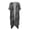 Silver Gray, variant on HELLHERO High Quality Fabrics Long Kimono Swimsuit Cover Up for Summer Elegant Free Size Bathing Suit Cover Up Southwest Pattern