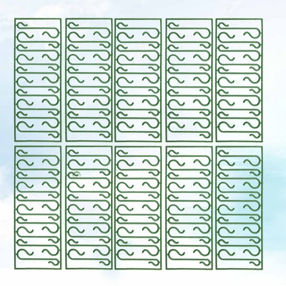 LEORX 100Pcs Christmas Tree Decoration Hooks Green PVC for General Users