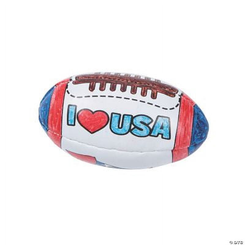Color Your Own Patriotic Footballs, Fourth of July, Craft Kits, 12 Pieces