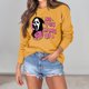 thumbnail image 5 of Disfraz Premium Jersey clásico para mujer, cuello redondo, mezcla de algodón, estampado, traje de calle Ygjytge Amarillo T XL para Mujer, 5 of 8
