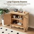 thumbnail image 3 of CozyHome Storage Cabinet with Doors, Kitchen Buffet Cabinet with Storage, Accent Wood Console Cabinet with Solid Wood Feet for Hallway, Dining Room, Living Room, 3 of 8